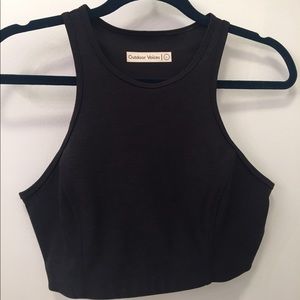 Outdoor Voices Large Athena Crop- Charcoal